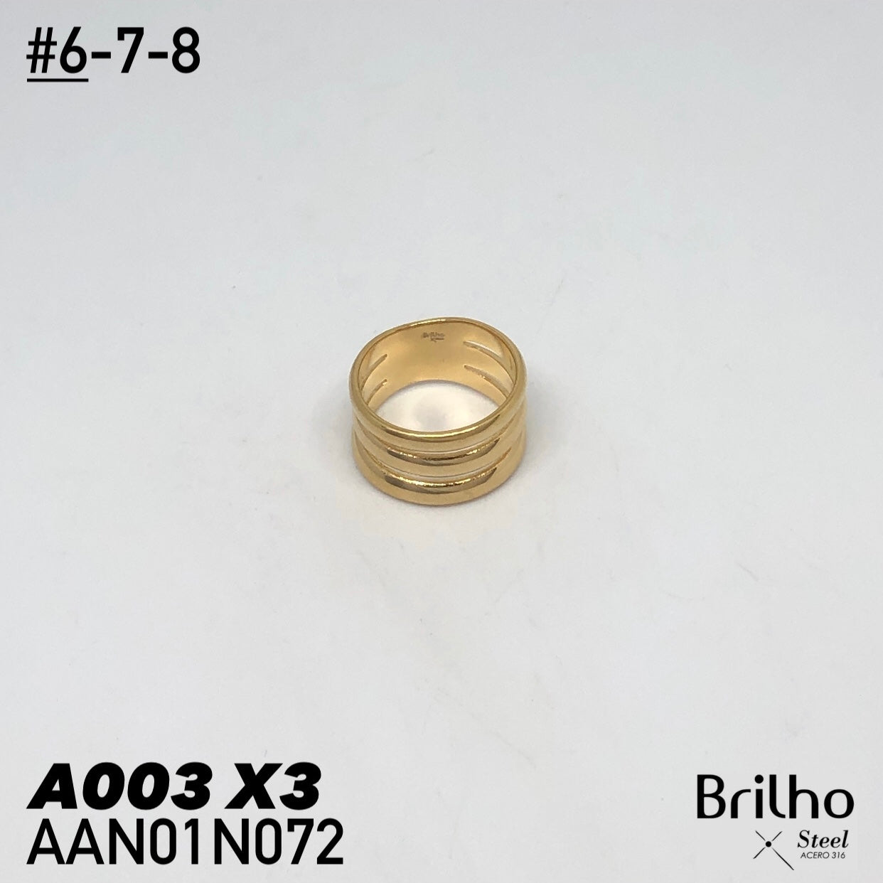 AAN01N072 ANILLO PQX3 3 #6-7-8